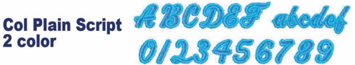 Col Plain Script 2 Color